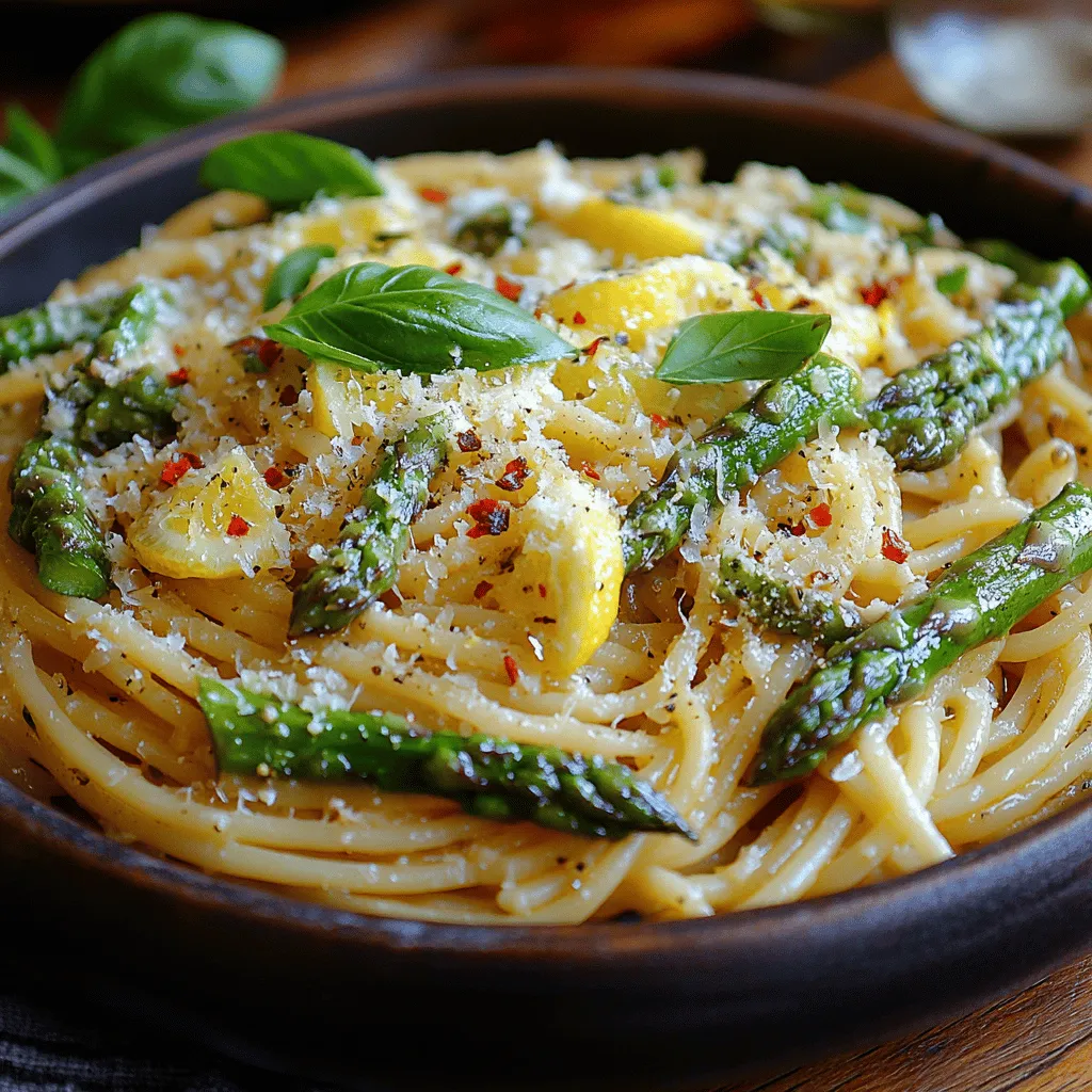 Welcome to a culinary adventure that will tantalize your taste buds and brighten your dinner table! Today, we're diving into the delightful world of Zesty Asparagus & Lemon Pasta, a dish that perfectly marries the vibrant flavors of fresh asparagus and zesty lemon. This pasta recipe is not only a feast for the senses but also a celebration of simplicity and freshness, making it an ideal choice for busy weeknights or a casual dinner party.