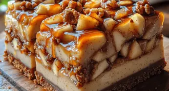 Indulge in Autumn: Caramel Apple Cheesecake Bars Recipe