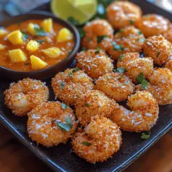 Coconut crusted shrimp with pineapple sauce is a delightful dish that captures the essence of tropical flavors in every bite. This recipe combines the crunchy texture of golden-brown coconut shrimp with the sweet and tangy notes of pineapple sauce, creating a mouthwatering experience that excites the palate. Whether served as an appetizer, a main course, or a party dish, this culinary creation is not only visually appealing but also offers a harmonious balance of flavors that resonates with seafood enthusiasts and casual diners alike.