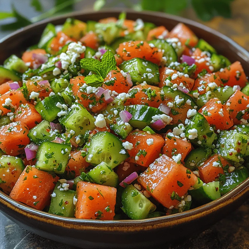 As the sun shines brightly and temperatures rise, the craving for refreshing salads becomes almost irresistible. Gone are the days of heavy, boring salads; today, vibrant and flavorful concoctions are taking center stage. One such dish that has been gaining popularity for its unique combination of tastes and textures is the Spicy Watermelon Cucumber Salad. This delightful salad marries the sweet juiciness of watermelon with the crispness of cucumbers, all while introducing a spicy kick that tantalizes the taste buds.