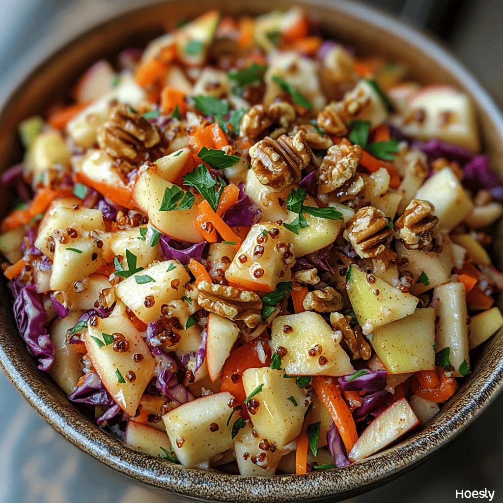 Crunchy Apple Slaw Delight is not just a salad; it’s a celebration of fresh, vibrant flavors and textures that can elevate any meal. This delightful dish combines crisp apples, crunchy cabbage, and a medley of colorful vegetables, creating a symphony of taste that excites the palate. Whether served as a refreshing side dish at barbecues, a topping for tacos, or a light lunch option, this slaw is as versatile as it is delicious.