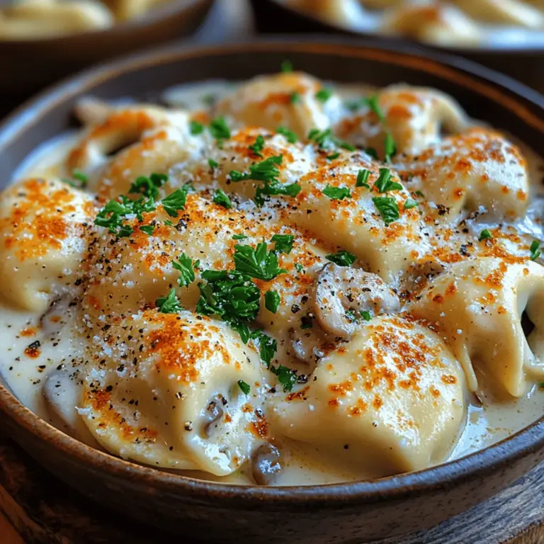 If you’re searching for a delightful, comforting dish that captures the essence of Italian cuisine, look no further than Tortellini in Champignon Sahne Soße. This creamy pasta dish, featuring tender tortellini enveloped in a luscious sauce of mushrooms and heavy cream, embodies the warmth and richness that comfort food promises. Originating from the Emilia-Romagna region in Italy, tortellini has become a beloved staple not only in Italian households but also worldwide. This dish combines the heartiness of pasta with the earthy flavors of mushrooms, making it perfect for any occasion—from a cozy family dinner to an impressive dish for entertaining guests.