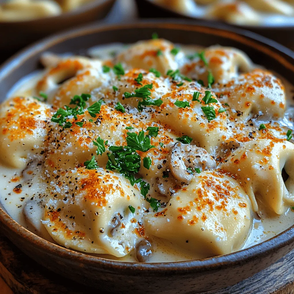 If you’re searching for a delightful, comforting dish that captures the essence of Italian cuisine, look no further than Tortellini in Champignon Sahne Soße. This creamy pasta dish, featuring tender tortellini enveloped in a luscious sauce of mushrooms and heavy cream, embodies the warmth and richness that comfort food promises. Originating from the Emilia-Romagna region in Italy, tortellini has become a beloved staple not only in Italian households but also worldwide. This dish combines the heartiness of pasta with the earthy flavors of mushrooms, making it perfect for any occasion—from a cozy family dinner to an impressive dish for entertaining guests.