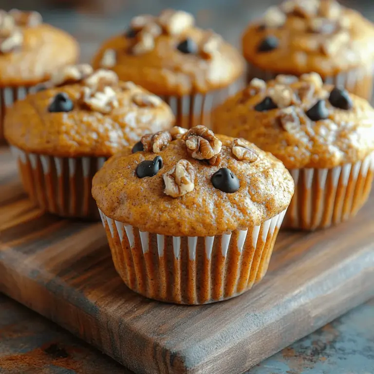 In the realm of healthy baking, the Wholesome Pumpkin Power Muffins stand out as a delightful option for anyone looking to indulge without compromising their nutritional goals. This recipe embraces the rich, comforting flavors of pumpkin, a versatile ingredient that not only elevates the taste of baked goods but also packs a punch in terms of health benefits. With the arrival of fall, pumpkin is often at the forefront of seasonal flavors, but its advantages extend well beyond the holidays. These muffins are perfect for breakfast, an afternoon snack, or even a dessert—making them a truly adaptable treat for any time of the day.
