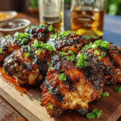 When it comes to grilling, few things are as universally loved as a plate of sticky, finger-licking BBQ drumsticks. This recipe for Sticky Bourbon BBQ Drumsticks is not only a crowd-pleaser but also a perfect harmony of flavors that elevates the humble chicken leg to new heights. The combination of bourbon and BBQ sauce creates a delightful balance of sweetness and smokiness that is hard to resist, making it an ideal dish for summer cookouts, family gatherings, or even a simple weeknight dinner.
