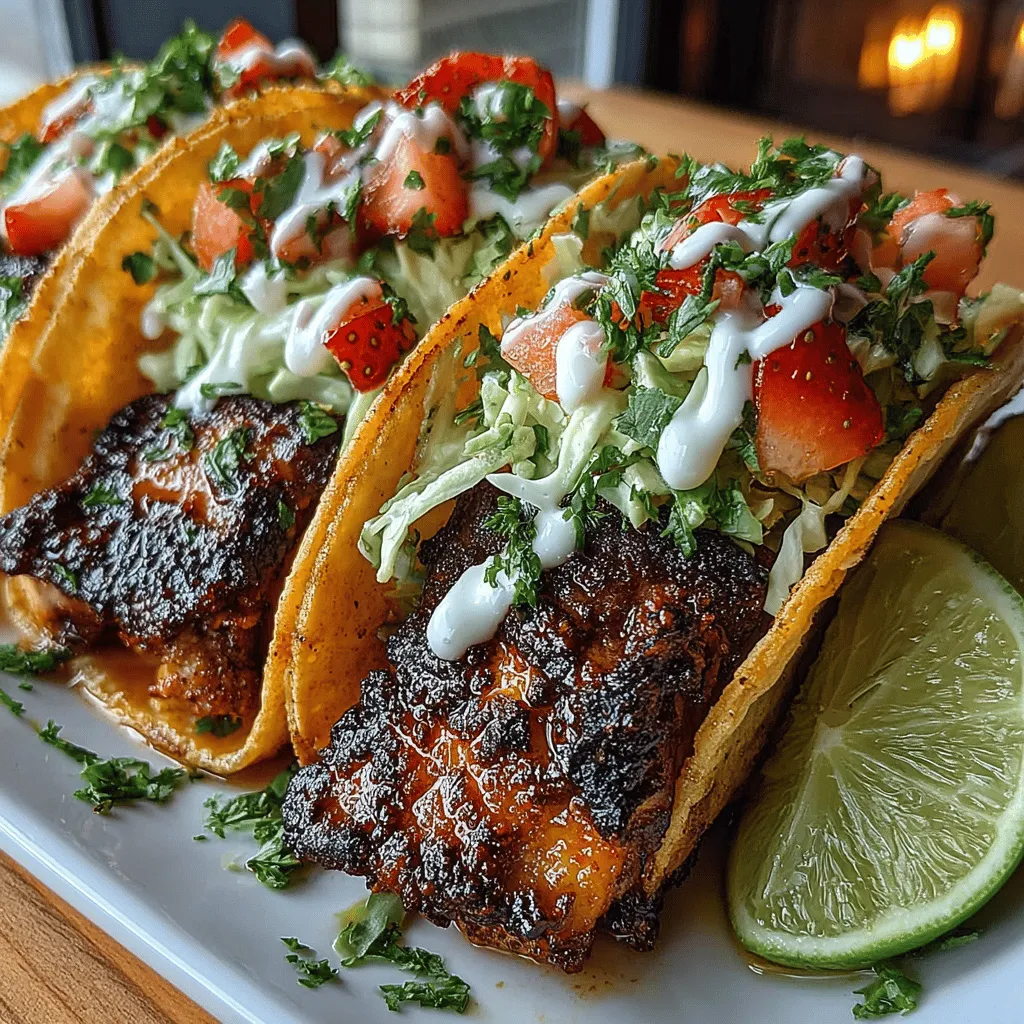 When it comes to vibrant flavors and refreshing ingredients, few dishes can compete with Tropical Fiesta Chicken Tacos with Strawberry Slaw. This lively recipe embodies a beautiful fusion of tropical and savory elements, making it a standout choice for any gathering. Whether you’re planning a casual dinner with friends, a fun family meal, or a festive celebration, these tacos promise to bring a burst of color and taste that will delight your guests and family alike.