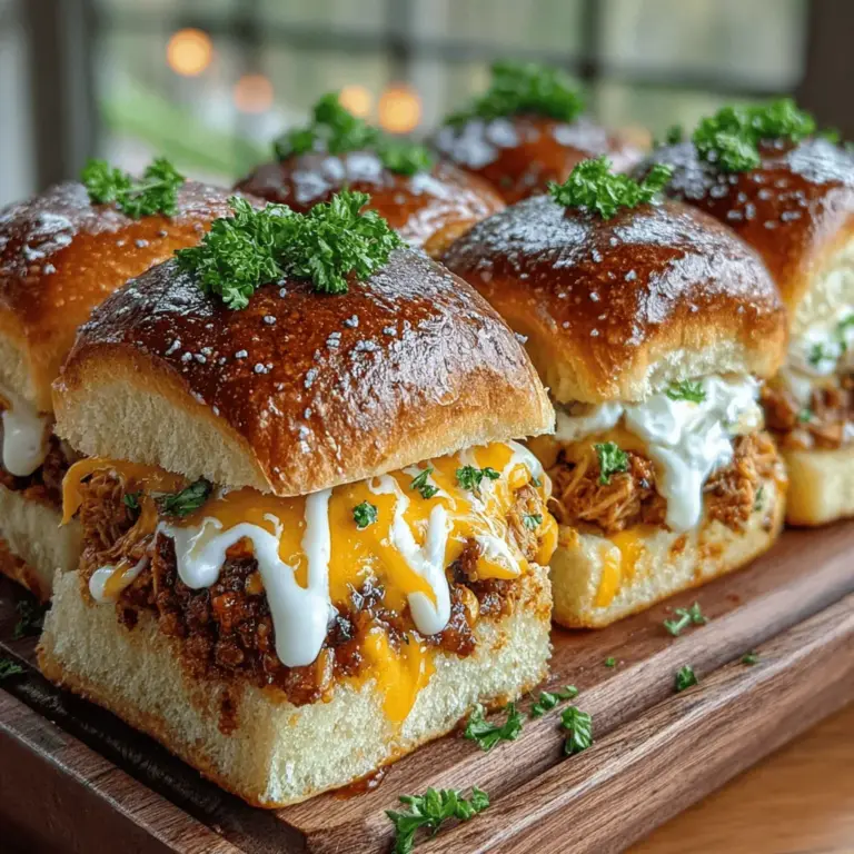 The star of the Buffalo Chicken Sloppy Joe Sliders is undoubtedly the sauce, and achieving the perfect balance of flavors is essential. Begin by mixing your favorite hot sauce with a bit of unsalted butter for that classic Buffalo flavor. A good starting ratio is 1 cup of hot sauce to ½ cup of melted butter, but feel free to adjust based on your heat preference.