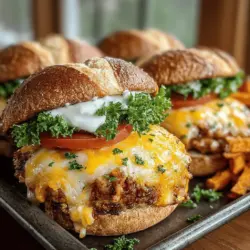 In the culinary world, grilled turkey burgers often struggle for the spotlight, overshadowed by the rich, hearty allure of their beef counterparts. However, when prepared with care and creativity, turkey burgers can emerge as a delicious and healthy alternative, offering a delightful taste experience that rivals any traditional burger. The recipe for Smoky Grilled Turkey Burgers with a Twist is a perfect illustration of this potential. By blending aromatic spices and wholesome ingredients, this dish transforms ordinary turkey into a flavorful centerpiece that is sure to leave a lasting impression at any gathering. Whether you are hosting a lively backyard barbecue or simply seeking a quick yet satisfying weeknight dinner, these turkey burgers promise to tantalize your taste buds and impress your guests.