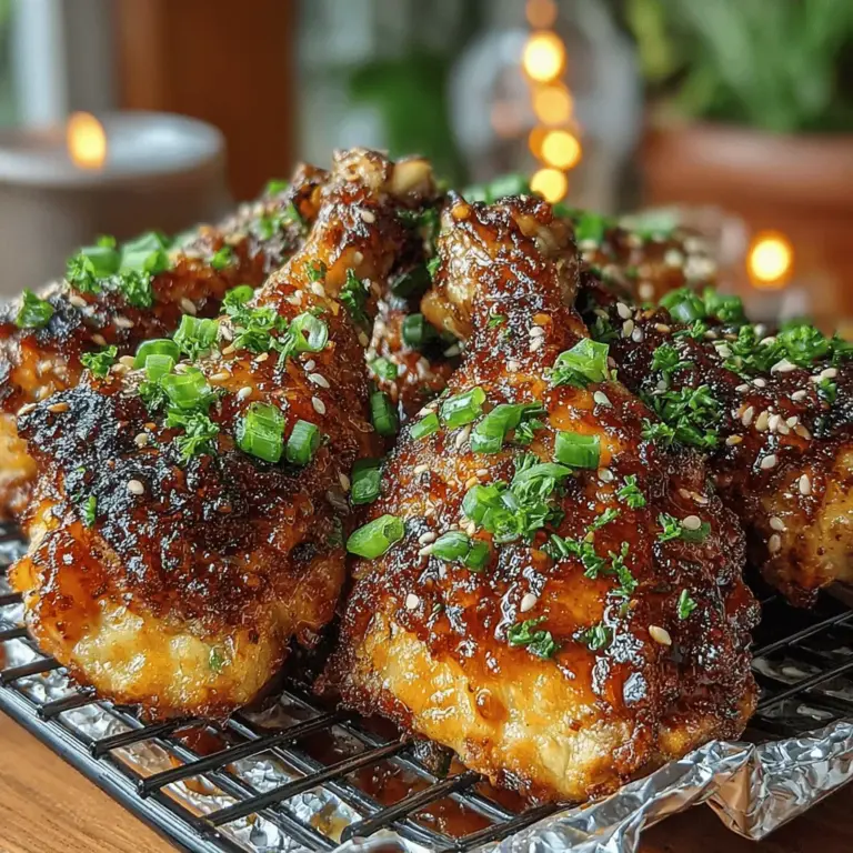 There’s something irresistibly comforting about the smell of chicken roasting in the oven, especially when it’s drizzled with sticky honey and garlic. The aroma wafts through the air, wrapping around you like a warm blanket on a chilly evening. I can still recall the first time I made Golden Honey Garlic Chicken Drumsticks. It was a crisp autumn night, and I had invited a few friends over for dinner. As the savory scent of garlic melded with the sweetness of honey filled my kitchen, I knew I was onto something special. The laughter and chatter that filled the room were only made better by the delicious food on our plates. These drumsticks quickly became a staple in my cooking repertoire, and I’m excited to share this recipe with you.