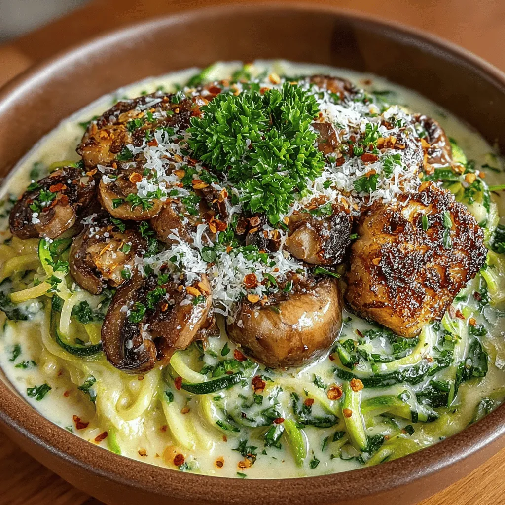 In the quest for healthier meal options that don’t compromise on flavor, Creamy Mushroom Alfredo Zoodle Bowls stand out as a delightful and nutritious choice. This dish combines the richness of a classic Alfredo sauce with the freshness of zucchini noodles, or 