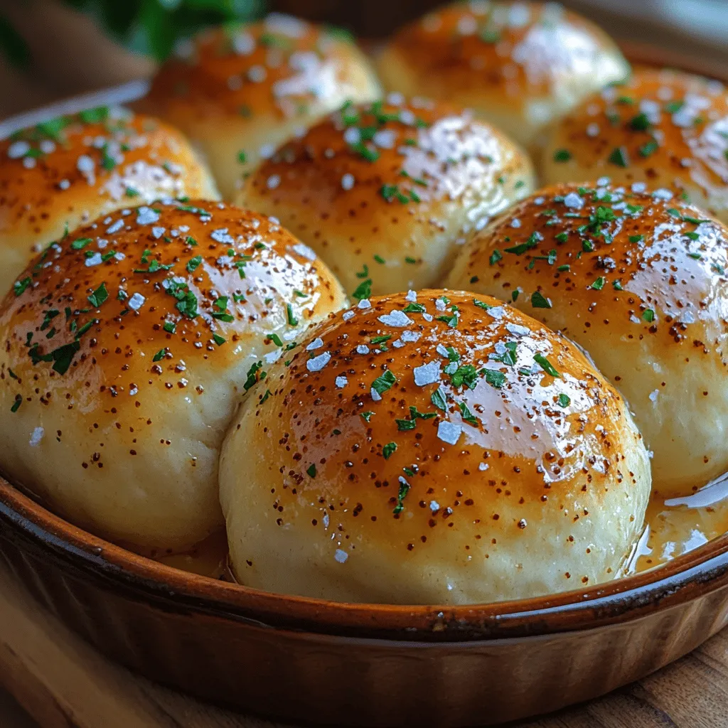 Golden Garlic Butter Dinner Rolls are not just any side dish; they are a warm embrace of comfort that can elevate any meal. Imagine pulling a batch of these freshly baked rolls from the oven, with their golden-brown tops glistening in the light, and the mouthwatering aroma of garlic and butter wafting through your kitchen. These rolls are a perfect complement to a hearty soup, a festive holiday feast, or even a simple weeknight dinner.