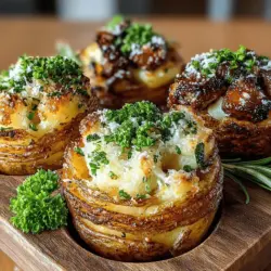 When it comes to side dishes that can steal the spotlight, crispy potatoes undoubtedly take center stage. Their golden-brown exterior, combined with a tender interior, creates a texture that is simply irresistible. Crispy Roasted Garlic Parmesan Potato Stacks elevate this classic comfort food to new heights, merging the robust flavors of garlic and Parmesan into each perfectly stacked layer. Whether served alongside a juicy steak, as a standalone appetizer, or even as a party snack, these potato stacks promise to impress with their delightful crunch and savory flavor.