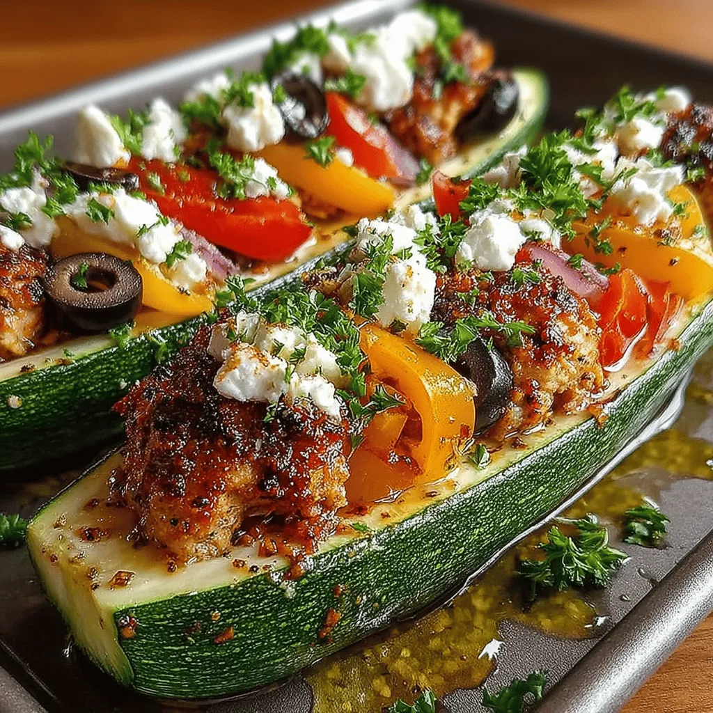 Discover the vibrant flavors of the Mediterranean with this delightful recipe for Mediterranean Chicken Zucchini Boats. Imagine perfectly baked zucchini halves, artfully stuffed with a savory mixture of ground chicken, fresh vegetables, and tangy feta cheese. This dish not only impresses with its visual appeal but also delivers a satisfying meal that aligns beautifully with healthy eating habits. Whether you’re looking for a wholesome family dinner or a meal prep solution that keeps well throughout the week, Mediterranean Chicken Zucchini Boats are a fantastic choice. In this article, we will explore the recipe in detail, discuss its health benefits, and provide tips to enhance your culinary experience.
