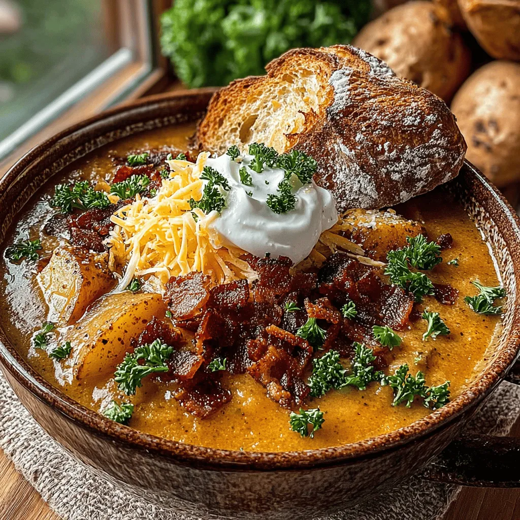 There's something undeniably comforting about a warm bowl of soup, especially when the weather turns chilly. The first time I made loaded baked potato soup, I was enveloped in a sense of nostalgia that I can still recall vividly. It was a rainy Sunday afternoon, and I found myself yearning for something hearty and satisfying. As I chopped the russet potatoes and stirred the ingredients together, the rich aroma wafted through my kitchen, creating an inviting atmosphere that felt like a warm hug. Today, I'm excited to share my recipe for Slow Cooker Loaded Baked Potato Soup, a dish that not only stirs up fond memories but also brings smiles to the faces of everyone who tries it. Perfect for family dinners or cozy nights in, this soup is a celebration of flavors and textures that you won’t want to miss.