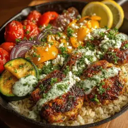 The Mediterranean diet is more than just a way of eating; it’s a lifestyle celebrated for its vibrant flavors, health benefits, and fresh ingredients. Among the multitude of dishes that define this culinary tradition, one standout recipe is the Sheet Pan Greek Chicken Bowl. This dish beautifully marries tender, marinated chicken thighs with an assortment of colorful vegetables, all roasted to perfection and accompanied by a refreshing tzatziki sauce. Not only does this meal offer a delightful burst of flavor, but it also provides a balanced combination of protein, healthy fats, and complex carbohydrates, making it an ideal choice for busy weeknights.
