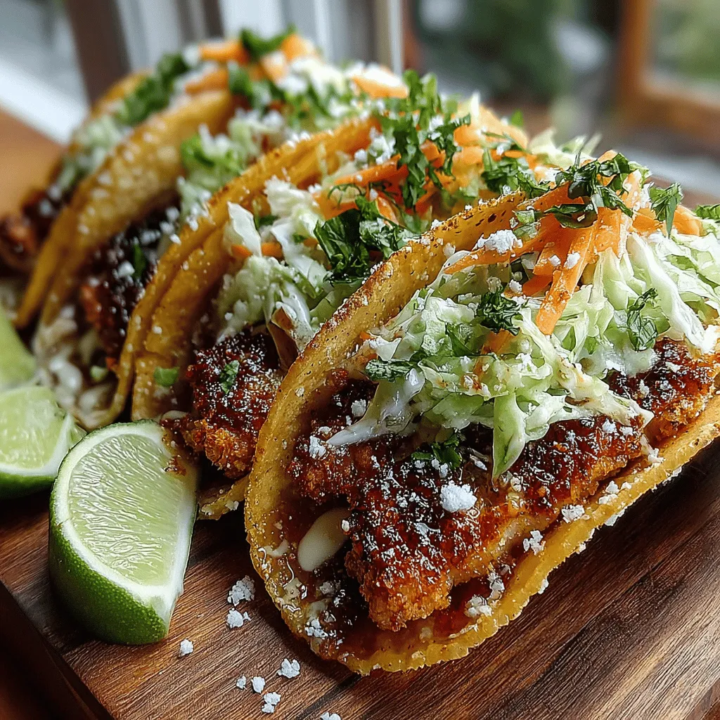 Tacos are a staple in many households, celebrated for their versatility and the endless possibilities for fillings and toppings. Among the myriad of taco variations, Crispy Ranch Chicken Tacos with Slaw stands out as a flavor-packed option that is both satisfying and refreshing. This dish combines the crunch of seasoned, crispy chicken with a colorful, tangy slaw, all enveloped in warm tortillas. Whether you're hosting a family dinner or enjoying a casual get-together with friends, these tacos are sure to impress.