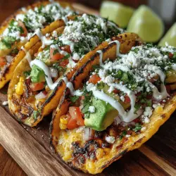 Grilled Corn & Avocado Salsa Tacos are a delightful fusion of fresh ingredients that celebrate the vibrant flavors of summer. These tacos not only tantalize the taste buds but also offer a wholesome, vegetarian option that fits seamlessly into contemporary culinary trends. Tacos have surged in popularity over recent years, evolving from their traditional roots to embrace a myriad of flavors and preparations. This particular recipe stands out, merging the sweetness of grilled corn with the creaminess of avocado, creating a dish that is both satisfying and nutritious.