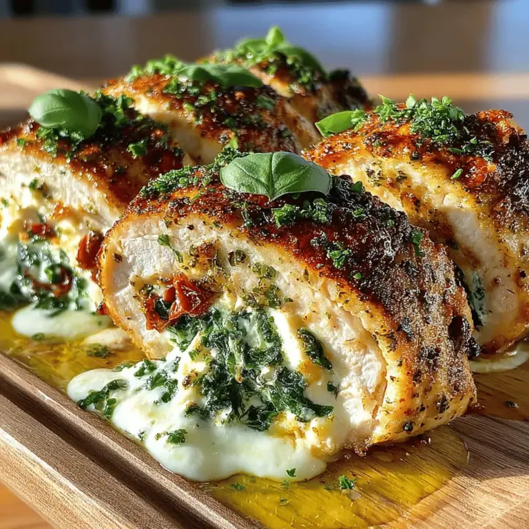 Creamy Tuscan Chicken Roll-Ups are a culinary gem that brings together the vibrant flavors of Tuscany in a comforting and satisfying dish. This recipe showcases succulent chicken breasts stuffed with a creamy filling of cheese, spinach, and sun-dried tomatoes, all rolled up to create a visually appealing and delicious meal. Whether you're planning a family dinner, hosting a gathering with friends, or preparing meals for the week, these roll-ups are sure to impress and satisfy.