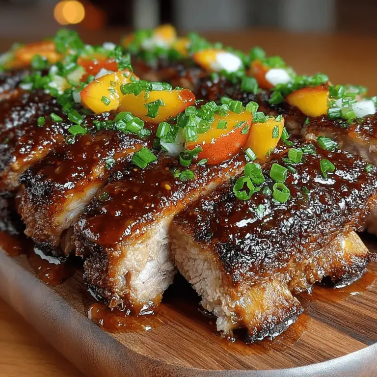 To create the perfect Sweet Heat Peach BBQ Ribs, it's essential to start with high-quality ingredients that will enhance the dish's overall flavor and texture. Let’s take a closer look at the main components of this recipe.