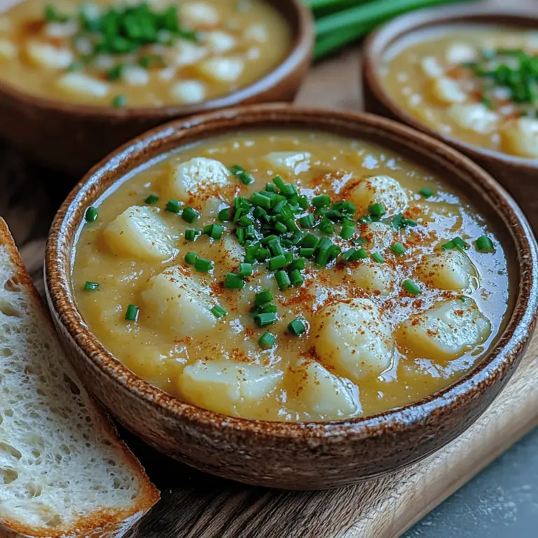 In the realm of comfort food, few dishes can rival the sheer delight of a creamy soup that warms your soul and nourishes your body. Enter Creamy Cauliflower Potato Bliss, a velvety concoction that perfectly marries the earthiness of cauliflower with the creamy texture of Yukon Gold potatoes. This dish stands out not only for its comforting nature but also for its remarkable versatility—it can easily be tailored to accommodate various dietary preferences, including a vegan option, making it suitable for any occasion, from casual weeknight dinners to elegant gatherings.