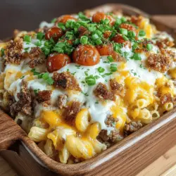 The preparation of the Loaded Bacon Cheeseburger Pasta Casserole is a straightforward yet rewarding process. Here’s how to bring it all together: