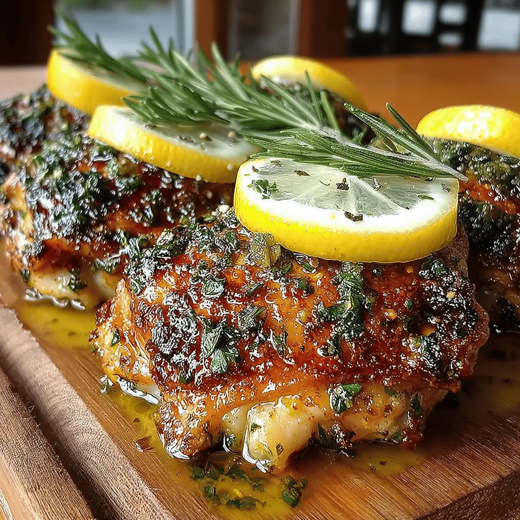 There’s something incredibly comforting about the aroma of a home-cooked meal wafting through your kitchen, especially when that meal is a warm and inviting dish like Zesty Slow Cooker Lemon Herb Chicken Thighs. This recipe is a perfect blend of tangy lemon, fresh herbs, and juicy chicken, making it an ideal choice for any occasion, from casual weeknight dinners to special gatherings with friends and family. I vividly recall the first time I made this dish; it was a rainy afternoon, and I had invited a few friends over for dinner. The atmosphere was cozy, and as the chicken simmered away in the slow cooker, the delightful scent of lemon mingled with fragrant herbs filled my home, creating an inviting ambiance. By the time dinner rolled around, I couldn't wait to share this mouthwatering dish with my friends, and it quickly became a favorite among us.