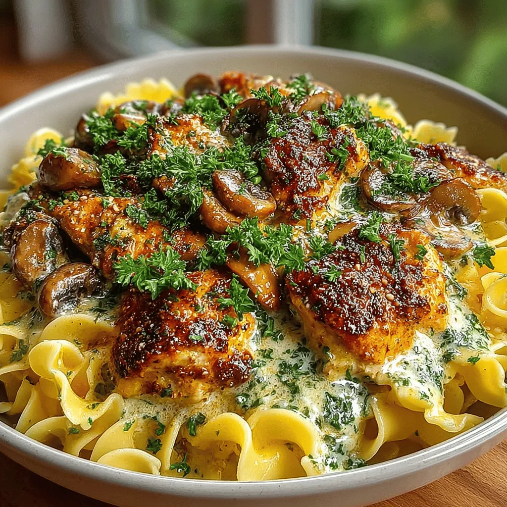 If you're in search of a dish that embodies the essence of comfort food, look no further than creamy chicken and mushroom stroganoff. This delightful recipe combines tender chicken, earthy mushrooms, and a rich, velvety sauce that envelops each ingredient, creating a symphony of flavors and textures that is sure to please everyone at your table. The harmony of creamy sauce, succulent chicken, and the umami notes of mushrooms makes this dish not only a comforting meal but also a versatile option suitable for weeknight dinners or special occasions.