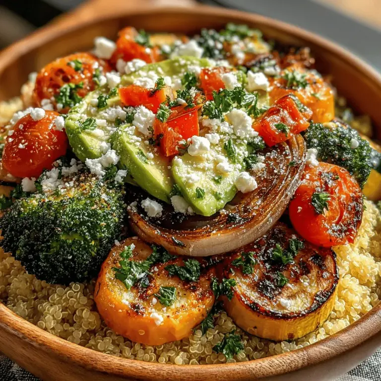 In today’s fast-paced world, healthy eating has become more important than ever, and one of the most delightful ways to embrace this lifestyle is through vibrant, seasonal vegetables. The Garlic Lemon Roasted Veggie Bowl is an exquisite dish that embodies this concept perfectly. Not only does it provide an explosion of colors and flavors, but it also serves as a versatile meal option that caters to various dietary preferences. Whether you are a busy professional seeking a quick lunch or a family looking for a nutritious dinner, this recipe fits seamlessly into any routine.