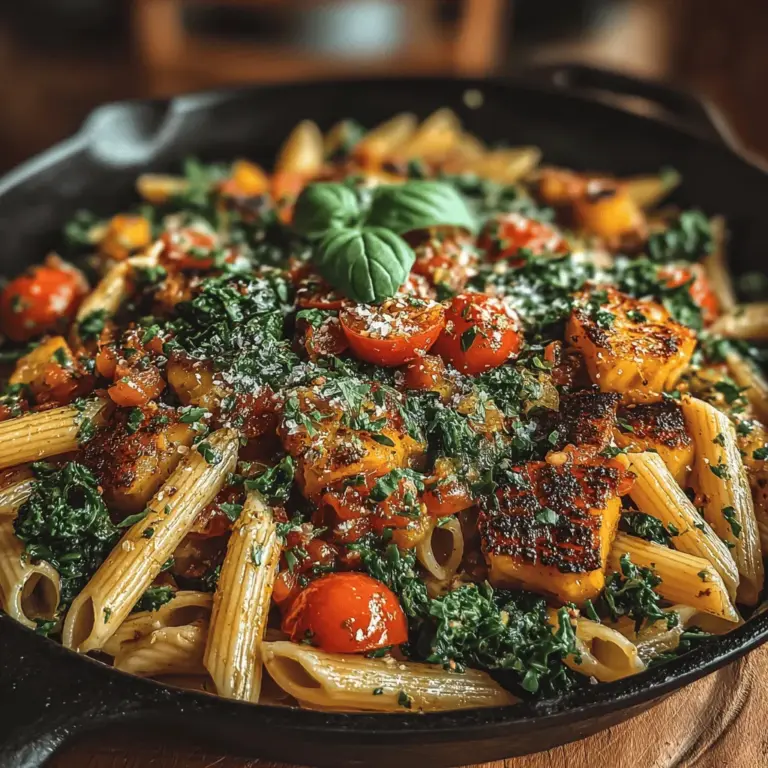 In the world of wholesome meals, few dishes resonate as much as a vibrant, vegetable-packed pasta. Our Eggplant & Kale Wonder Pasta is not just a feast for the eyes but also a nutritious delight, perfect for weeknight dinners or casual gatherings with friends. With the hearty texture of whole wheat pasta serving as a base, this recipe elevates your dining experience by incorporating rich flavors from eggplant, kale, and tomatoes. Not only does it satisfy the palate, but it also caters to those who are health-conscious, making it an ideal choice for a variety of dietary preferences.