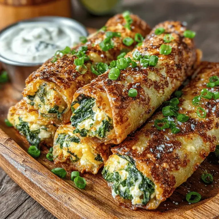 If you're in the mood for a delightful appetizer or a satisfying snack, look no further than crispy spinach feta egg rolls. These savory treats have gained popularity for good reason: they combine the earthiness of fresh spinach with the tangy richness of feta cheese, all wrapped in a crispy shell that delivers a satisfying crunch with every bite.