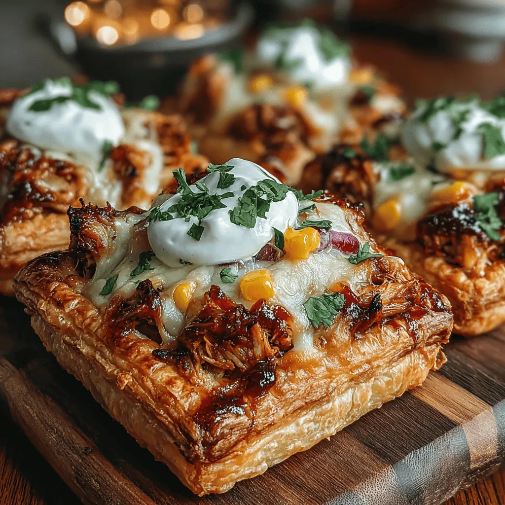 Mini BBQ Chicken Pizza Tarts seamlessly blend the bold flavors of BBQ chicken with the light, flaky texture of puff pastry, creating an unforgettable bite-sized treat. Whether you’re hosting a lively gathering, indulging in a game night with friends, or simply looking for a quick weeknight dinner that’s sure to impress, these tarts deliver on both taste and convenience. With just a few essential ingredients and straightforward preparation steps, you can whip up these delightful snacks that are sure to satisfy everyone at the table.