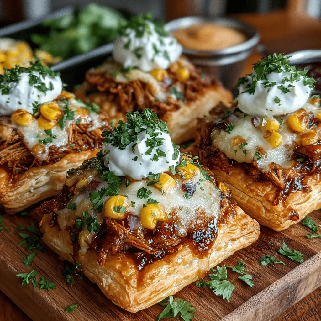 Mini BBQ Chicken Pizza Tarts seamlessly blend the bold flavors of BBQ chicken with the light, flaky texture of puff pastry, creating an unforgettable bite-sized treat. Whether you’re hosting a lively gathering, indulging in a game night with friends, or simply looking for a quick weeknight dinner that’s sure to impress, these tarts deliver on both taste and convenience. With just a few essential ingredients and straightforward preparation steps, you can whip up these delightful snacks that are sure to satisfy everyone at the table.