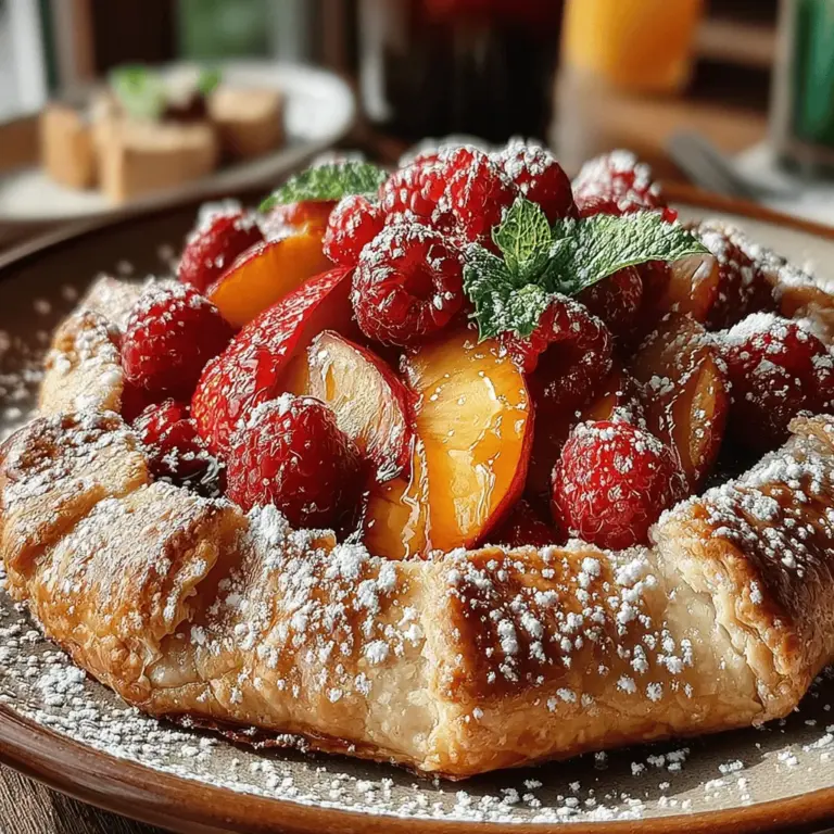 As the days grow longer and warmer, summer brings a bounty of fresh fruits that are perfect for creating delightful desserts. One such treat that encapsulates the essence of the season is the Peach Raspberry Summer Galette. This rustic, free-form pastry marries the sweet juiciness of ripe peaches with the tangy burst of raspberries, all enveloped in a flaky, homemade crust. Whether you are hosting a gathering, enjoying a picnic in the park, or simply craving a sweet indulgence at home, this galette is both easy to prepare and a joy to savor.