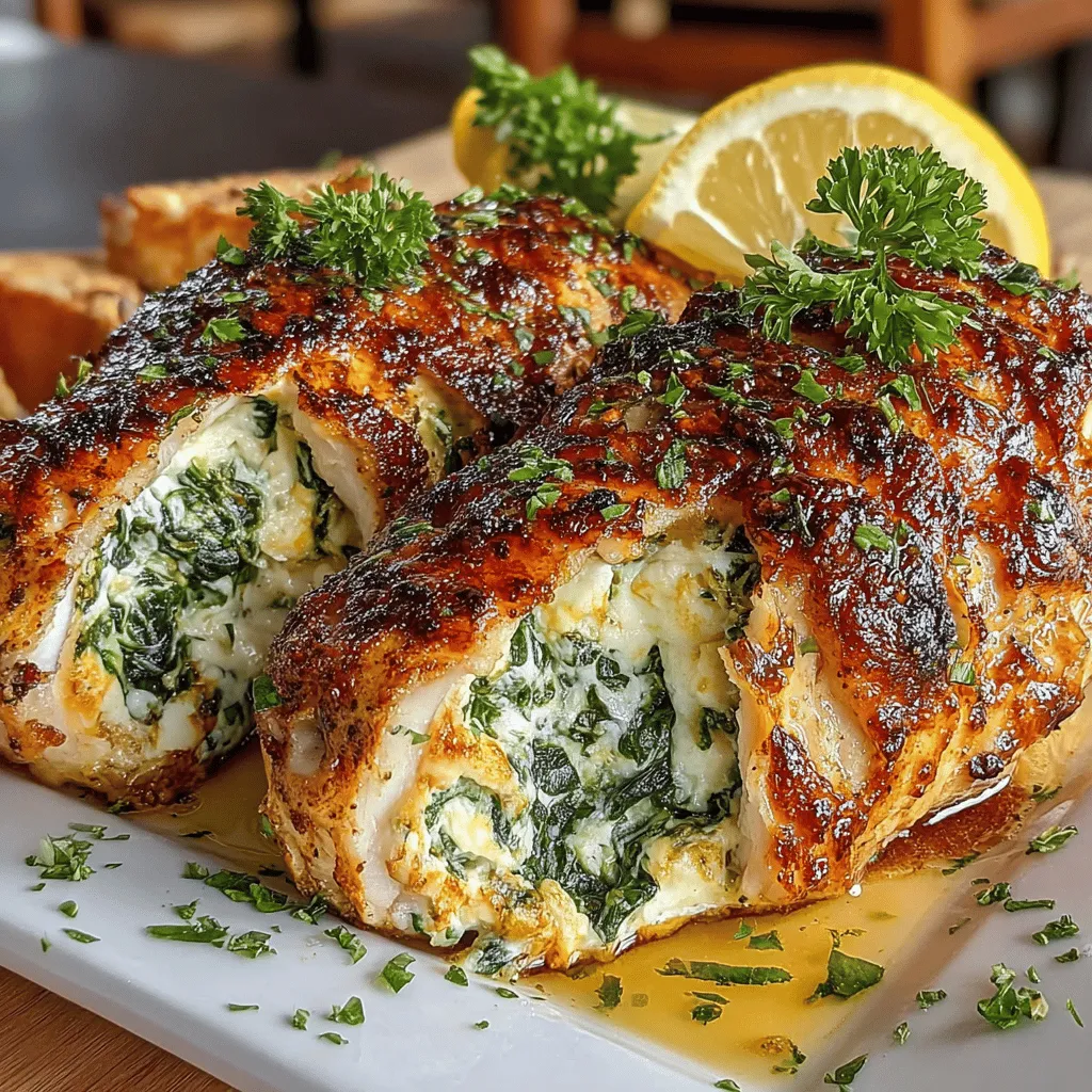 Baked Feta and Spinach Stuffed Chicken is a delightful dish that harmoniously blends the succulent flavors of juicy chicken breasts with a rich, creamy filling. This recipe not only highlights the tangy taste of feta cheese and the vibrant freshness of spinach, but it also serves as a nutritious meal option suitable for both weeknight dinners and special occasions. The combination of ingredients creates a dish that is not only visually appealing but also packed with flavor, making it a favorite for families and gatherings alike. In this article, we will delve into the essential ingredients, preparation steps, and the culinary allure of this dish, ensuring that you can recreate it effortlessly in your own kitchen.
