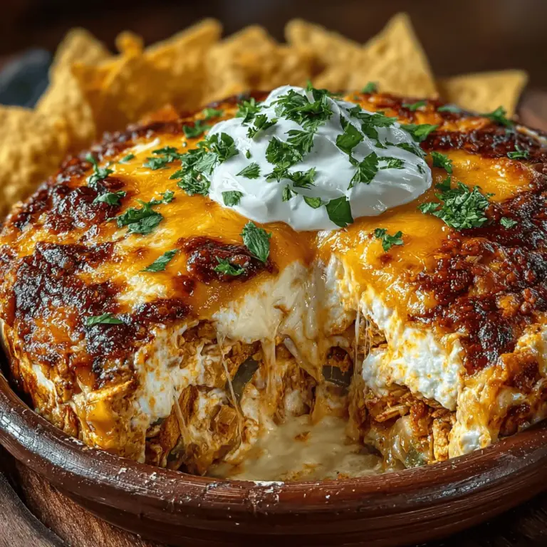 Welcome to the delicious world of Hatch Chili Chicken Queso Bake, a dish that perfectly marries creamy textures with vibrant flavors, making it an ideal choice for gatherings, family dinners, or any occasion where comfort food is in demand. This recipe takes the classic concept of a queso bake and elevates it with the unique and flavorful addition of Hatch green chiles. Known for their smoky, slightly sweet taste, these chiles bring an extraordinary depth to the dish, transforming a simple cheese and chicken bake into a culinary masterpiece that is sure to impress your guests.