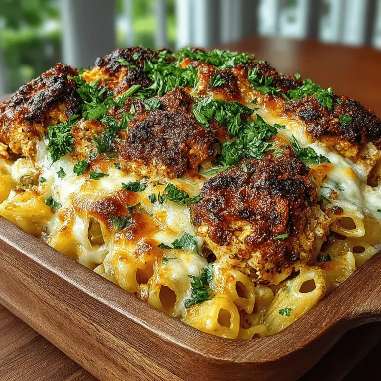 If you're looking for a dish that effortlessly combines comfort food with a kick of flavor, the Spicy Green Chili Chicken Pasta Bake is a perfect choice. This hearty casserole melds tender pasta with juicy chicken and zesty green chilies, creating a symphony of tastes that can please even the most discerning palate. With its creamy texture, a hint of heat, and a delightful crunch from the baked topping, this recipe is not just a meal; it's an experience that brings warmth and satisfaction to your dining table.