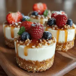 Fruity Frozen Yogurt Granola Cups are a delightful blend of creamy yogurt, crunchy granola, and fresh berries, making them a perfect choice for a healthy snack or a quick breakfast option. This recipe combines nutritious ingredients in a fun, easy-to-make format that is both satisfying and refreshing. Whether you're looking to beat the heat on a hot day or simply enjoy a guilt-free treat, these granola cups are sure to please. They are not only delicious but also versatile, allowing you to customize them according to your taste preferences and dietary needs.