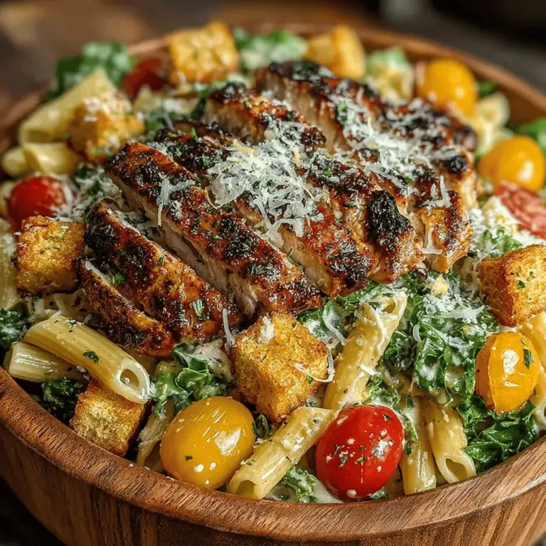 When it comes to salads, few dishes are as beloved as the classic Caesar salad. Its rich flavors and creamy dressing make it a go-to for many. But what if you could elevate this traditional favorite by adding pasta and grilled chicken? Enter the Grilled Chicken Caesar Pasta Salad—an innovative fusion that combines the best of both worlds. This dish marries the crispness of fresh greens with the heartiness of pasta, topped with succulent grilled chicken, making it a satisfying option for lunch or dinner.