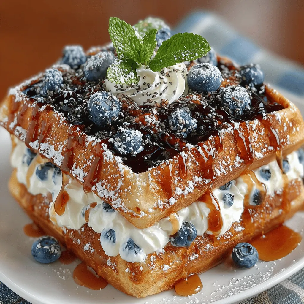 The allure of breakfast often lies in the balance between indulgence and nutrition, and the Frosty Blueberry Bliss Waffle Stacks embody this harmony perfectly. This delightful recipe elevates the classic waffle experience, transforming it into a visually stunning and mouthwatering dish that is equally suitable for breakfast or dessert. With the vibrant flavors of blueberries mingling with creamy Greek yogurt and a touch of sweetness, this dish is not just a treat for the taste buds but also a nutrient-packed option.