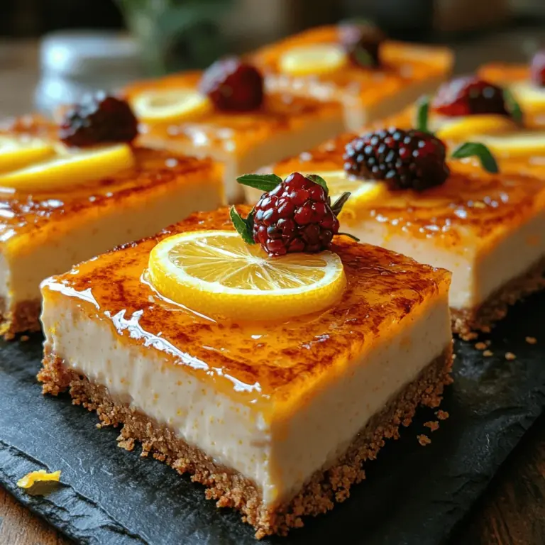 No-bake desserts have surged in popularity in recent years, captivating dessert lovers with their simplicity and ease of preparation. These delightful creations require no oven time, making them perfect for warm weather or busy schedules. Among the many enticing no-bake options, the Zesty No-Bake Lemon Cheesecake Cookie Bars stand out for their refreshing flavor and visually appealing presentation. Ideal for gatherings, picnics, or simply treating yourself, these bars offer a delicious balance of sweet and tangy that is perfect for light dessert indulgence.