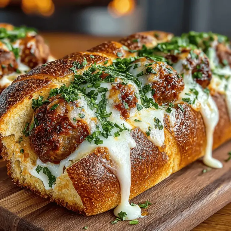 When it comes to comfort food, few dishes can rival the satisfying allure of cheesy stuffed meatball subs. This delightful meal combines the hearty richness of meatballs with the gooey goodness of melted cheese, all enveloped in a warm and crusty sub roll. Each bite offers a symphony of flavors, enhanced by a savory marinara sauce and the brightness of fresh herbs. Perfect for family dinners, game day gatherings, or a casual weeknight meal, cheesy stuffed meatball subs are sure to please everyone at the table.