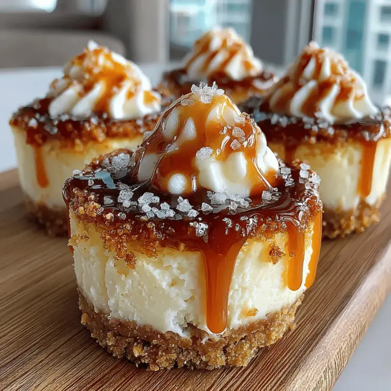 Caramel Swirl Cheesecake Cups are an irresistible dessert that combines the velvety richness of cheesecake with the luxurious sweetness of caramel. Unlike traditional cheesecakes, these individual portions offer a charming and elegant presentation, making them a perfect choice for gatherings, celebrations, or simply as a treat for yourself at the end of a long day. Each cup provides a harmonious blend of flavors and textures, with a crispy crust that supports the creamy filling and a swirl of caramel that adds an extra layer of indulgence.