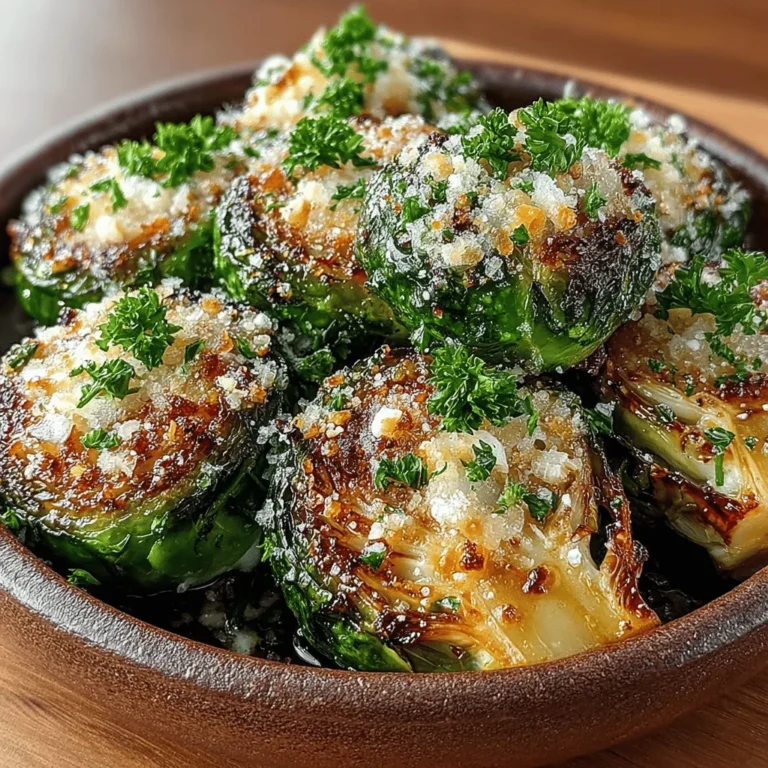 Garlic Butter Roasted Brussels Sprouts is a delightful and nutritious side dish that has captured the hearts of many home cooks and food enthusiasts alike. As Brussels sprouts continue to rise in popularity, they are being recognized for their versatility and ability to adapt to a variety of flavors. This recipe expertly combines the rich and savory tastes of garlic and butter to elevate the natural flavor of Brussels sprouts, making them appealing even to those who might be hesitant to try this often-misunderstood vegetable. Whether served alongside a weeknight dinner or as part of a festive holiday meal, Garlic Butter Roasted Brussels Sprouts is sure to impress.