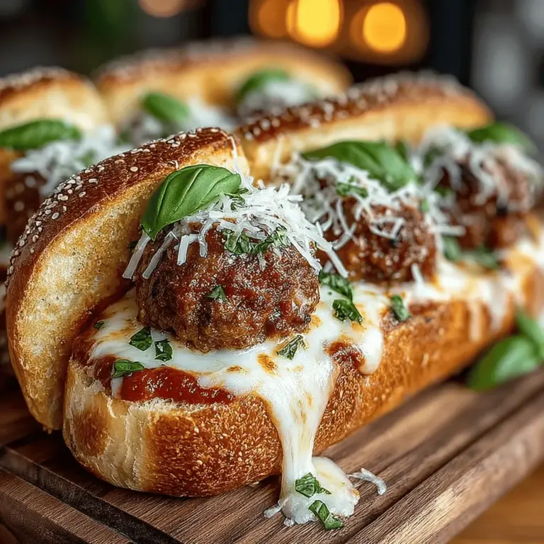 Meatball subs have long stood as a cherished comfort food, celebrated for their hearty, satisfying flavors and the nostalgia they evoke of family dinners and friendly gatherings. These delightful sandwiches are a perfect fusion of tender meatballs, flavorful sauce, and a crusty sub roll that captures the essence of home-cooked goodness. Among the myriad of variations, the Cheesy Stuffed Meatball Sub stands out, elevating this beloved classic to new heights with its gooey, cheesy center.
