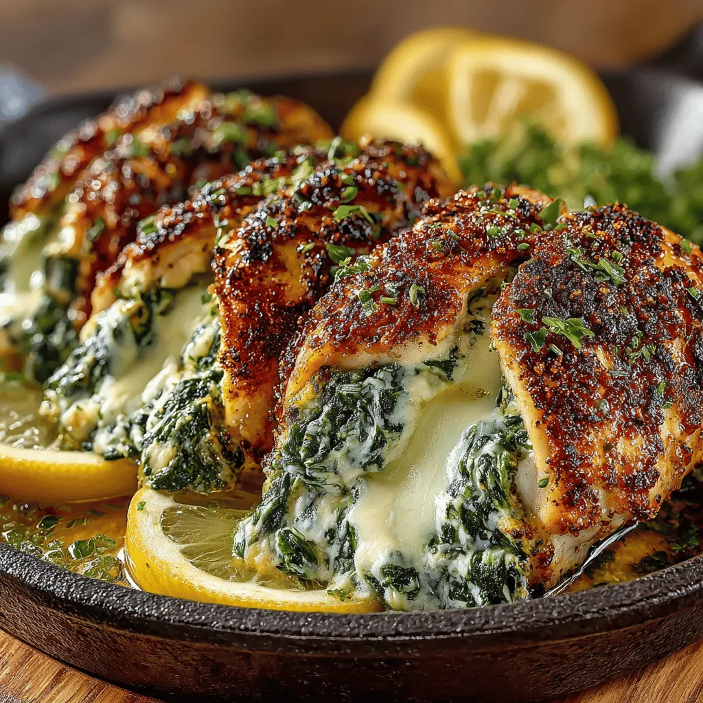 Cheesy Spinach Stuffed Chicken Breasts are a delightful and versatile dish that combines the wholesome goodness of chicken with a rich, flavorful filling. This recipe is an excellent choice for those who appreciate the combination of protein and greens, wrapped in a tasty package that pleases the palate. The appeal of this dish lies in its remarkable balance of flavors and textures. The tender, juicy chicken breast pairs beautifully with the creamy, cheesy spinach filling, creating a satisfying experience in every bite.
