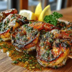 Garlic Butter Roasted Shrimp Skewers are a delectable seafood dish that effortlessly combines rich flavors with simple preparation. This dish appeals to both seafood lovers and casual diners alike, thanks to its robust taste and eye-catching presentation. The succulent shrimp, bathed in a savory garlic butter sauce, are threaded onto skewers for easy grilling or roasting, making them a versatile choice for any occasion. Whether you’re hosting a summer barbecue, planning a cozy family dinner, or looking to impress guests at an elegant gathering, these shrimp skewers are sure to be a hit.