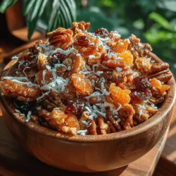 - 3 cups old-fashioned rolled oats - 1 cup pecans, roughly chopped - 1/2 cup shredded unsweetened coconut - 1/2 cup sunflower seeds - 1/2 cup maple syrup - 1/4 cup coconut oil, melted - 1 teaspoon vanilla extract - 1 teaspoon ground cinnamon - 1/2 teaspoon sea salt - 1/2 cup dried cranberries or raisins (optional)