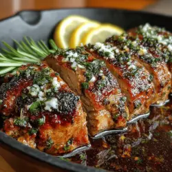 Garlic Herb Roasted Pork Tenderloin is more than just a meal; it is a celebration of flavor and a testament to the art of home cooking. This dish embodies the perfect balance of tenderness and taste, making it an ideal centerpiece for family dinners, holiday gatherings, or entertaining guests. The combination of fresh herbs, aromatic garlic, and a hint of lemon elevates the pork tenderloin, transforming a simple cut of meat into a culinary masterpiece. Whether you are a seasoned chef or a novice in the kitchen, this recipe promises to impress and satisfy.