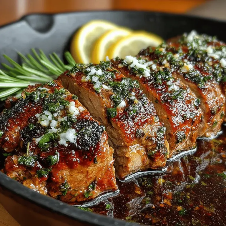 Garlic Herb Roasted Pork Tenderloin is more than just a meal; it is a celebration of flavor and a testament to the art of home cooking. This dish embodies the perfect balance of tenderness and taste, making it an ideal centerpiece for family dinners, holiday gatherings, or entertaining guests. The combination of fresh herbs, aromatic garlic, and a hint of lemon elevates the pork tenderloin, transforming a simple cut of meat into a culinary masterpiece. Whether you are a seasoned chef or a novice in the kitchen, this recipe promises to impress and satisfy.