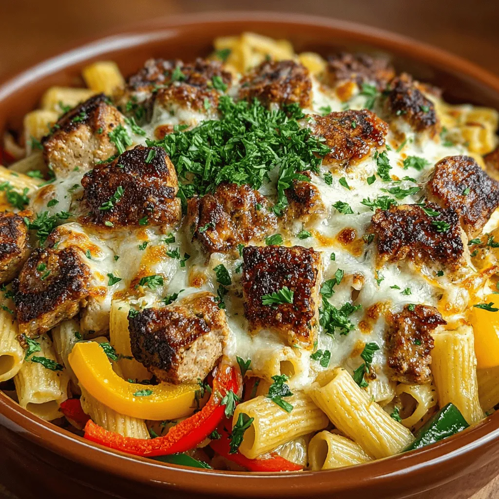 - 12 ounces penne pasta - 1 pound boneless, skinless chicken breasts, diced - 2 tablespoons Cajun seasoning - 2 tablespoons olive oil - 1 medium onion, chopped - 1 bell pepper (red or green), chopped - 3 cloves garlic, minced - 1 cup heavy cream - 1 cup chicken broth - 1 cup shredded mozzarella cheese - 1 cup shredded cheddar cheese - Salt and pepper to taste - Fresh parsley for garnish